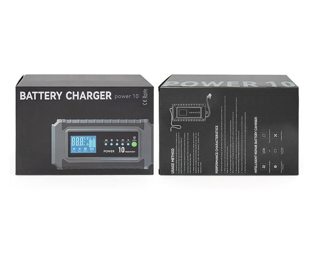 Demuda Power DC10 intelligens egyenirányító – gyorstöltés autó- és motorakkumulátorokhoz 12/24V, 10,5A