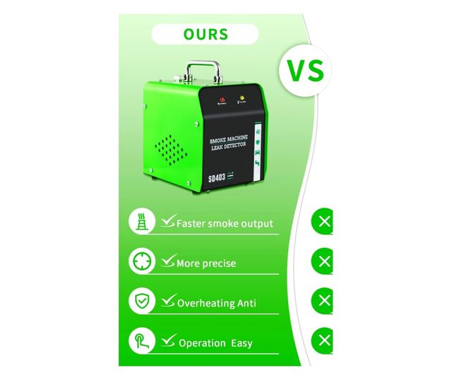 Techstar® SD403 füstszivárgás-érzékelő, EVAP-rendszerek professzionális tesztelése, autóipari csatornák és szívó- és kipufogóren