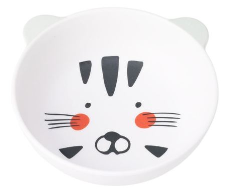 Bol pentru copii Excellent Houseware, 100% melamină, diametru 15 cm, finisaj mat, pisicuță