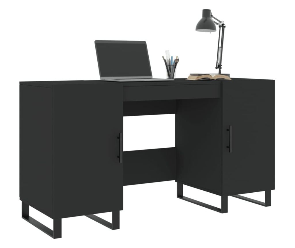 Crni stol, 140x50x75 cm, kompozitno drvo - 3