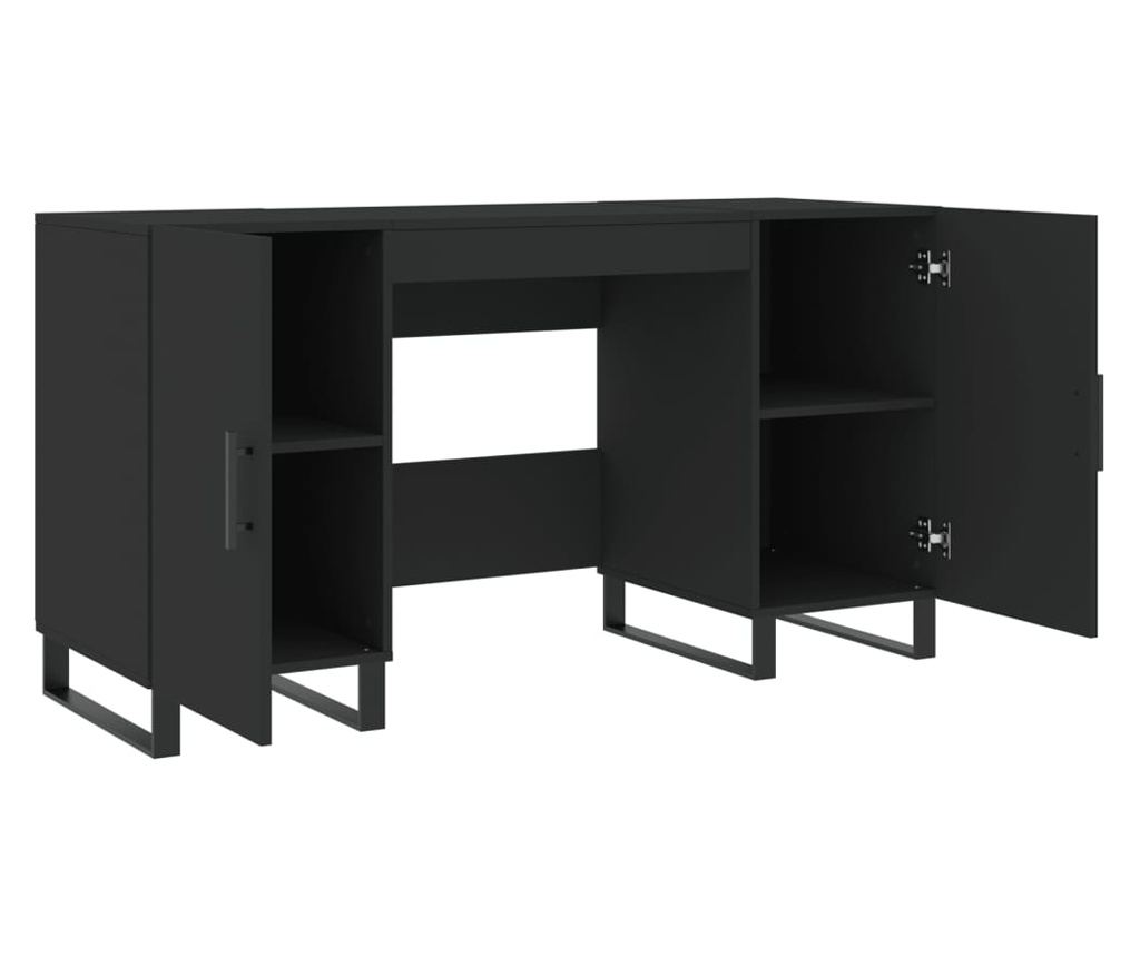 Crni stol, 140x50x75 cm, kompozitno drvo - 5