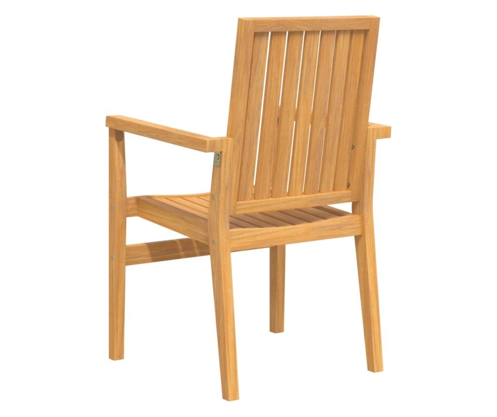 Комплект градински мебели, масивна тикова дървесина, 5 части - 7