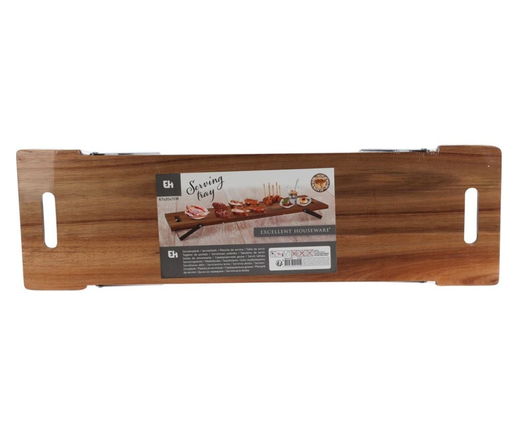Tálca Excellent Houseware, mahagóni, 67x20 cm, barna - 2