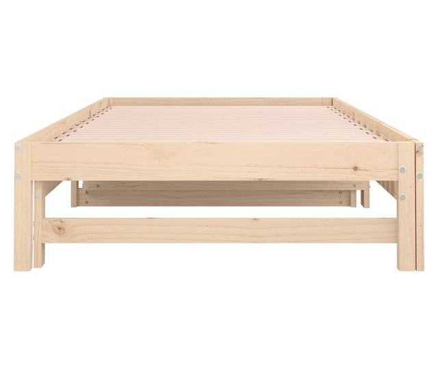 Разтегателно легло ден 2x(80x200) см Масивна борова дървесина