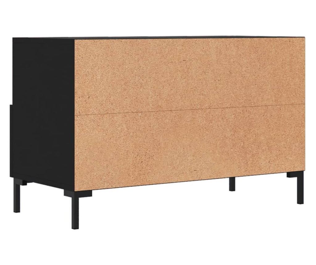 TV komoda, crna, 80x36x50 cm, obrađeno drvo - 8