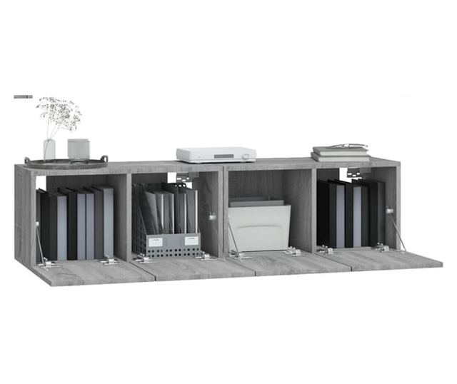 Set TV omar, 6 delov, siva sonoma, obdelano leso