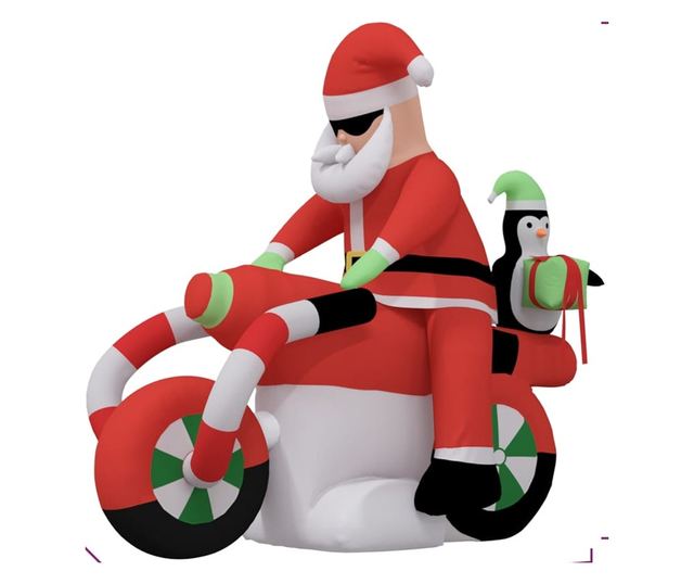 Miklavž napihljiv za božič, z LED lučmi, 156 cm