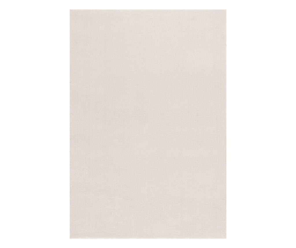 Χνουδωτό απαλό πλενόμενο χαλί, 160x230 cm, Αντιολισθητικό, Κρεμ - 8