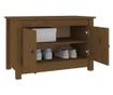 Ντουλάπι Παπουτσιών, Μελί-Καφέ, 70x38x45.5 εκ., Μασίφ Ξύλο Πεύκου thumbnail 4