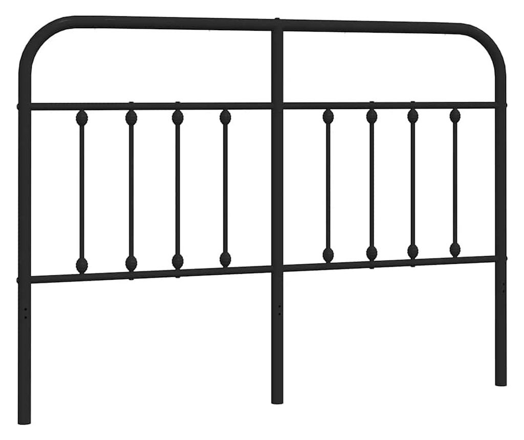 Okvir za krevet od metala, crni, 150 cm - 2