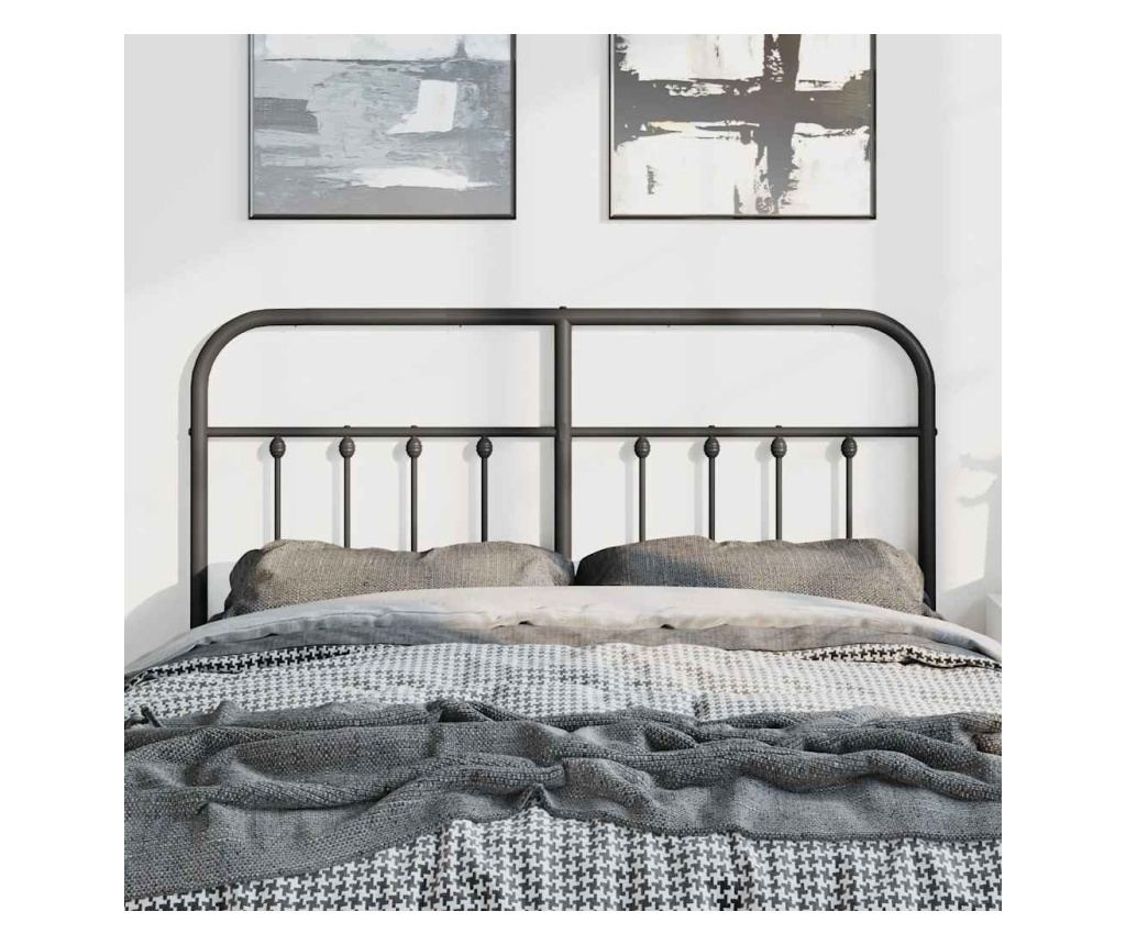 Metalna uzglavlja, crna, 135 cm - 3