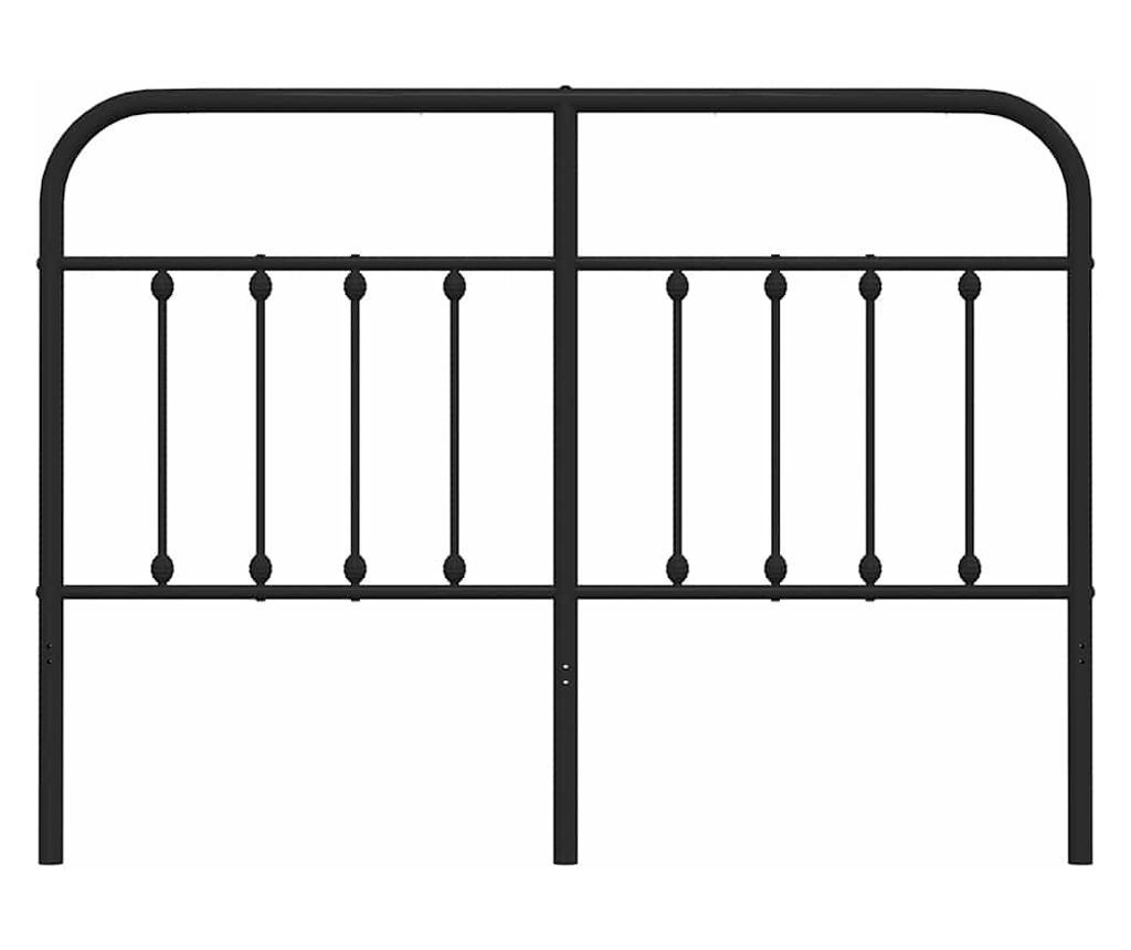 Okvir za krevet od metala, crni, 150 cm - 4