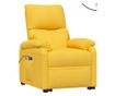 Masazni fotelj z nagibom in dvigom, rumen, tekstil thumbnail 1