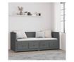 Daybed, Γκρι, 90x200 εκ., Μασίφ Πεύκο thumbnail 4
