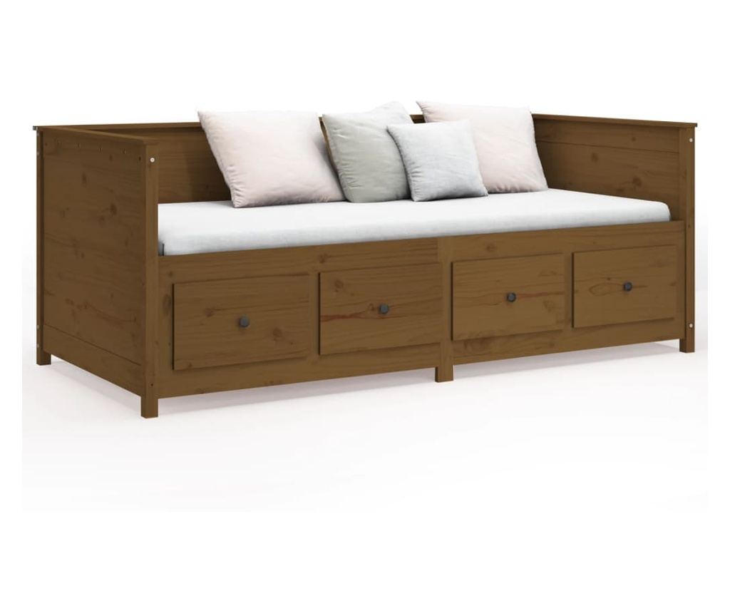 Κρεβάτι Ημέρας, Honey Brown, 75x190 εκ., Μασίφ Ξύλο Πεύκου - 5