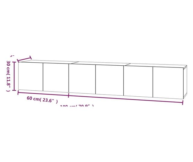 Set dulapuri TV, 5 piese, gri sonoma, lemn prelucrat