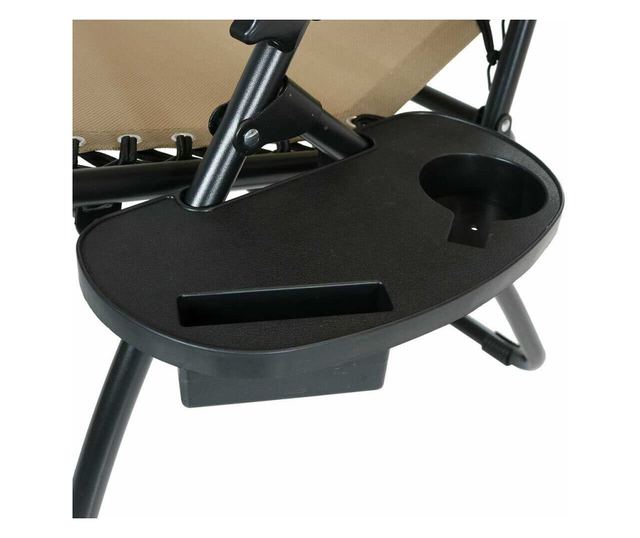 Zéró gravitáció kerti szék ajándék pohártartóval, 2 db-bézs