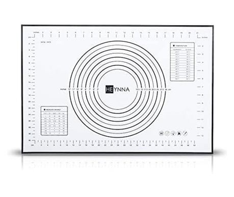 Covoraș din Silicon pentru Rularea, Framantarea și Intinderea Aluatului cu Unități de Măsura, 60 x 40 CM, Fără BPA, Antiaderent