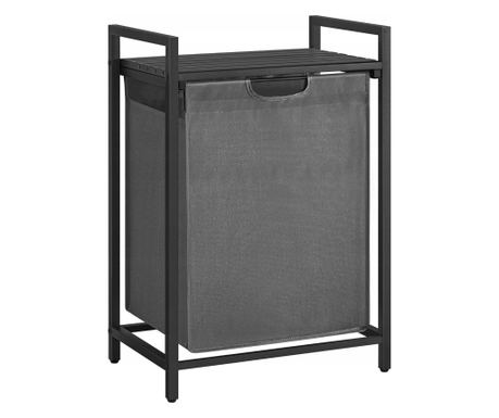 Valora Grey Single Compartment Loft Style Laundry Hamper, 65 L