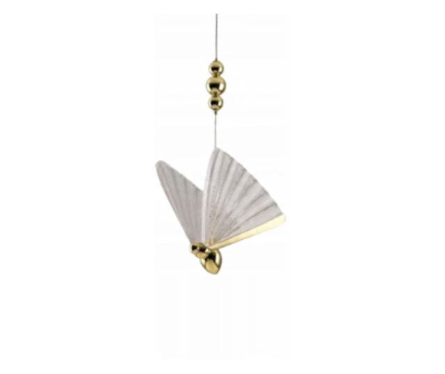 Висяща лампа Light Prestige Mariposa LP-1715/1P 1x8W LED 3000/4000/6000K 1040Lm, прозратно злато