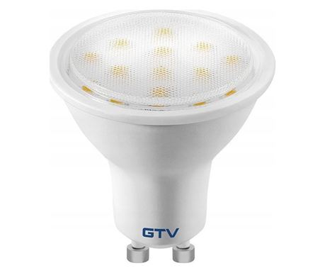GTV LED žárovka LD-NGU10PN-3W 3W GU10 SMD 2835 4000K AC220-240V 120 stupňů úhel vyzařování 220 lm 33mah