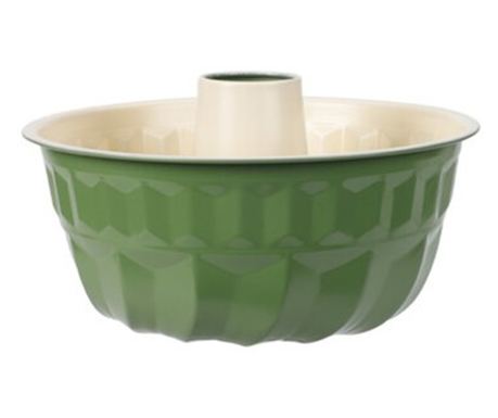 Lorient Puddingforma, Zöld, Szénacél, Kerámia Belső 22 x M10 cm