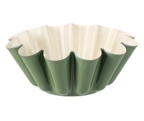 Evron tortaforma, zöld, szénacél, kerámia belső, 22 x 9 cm, 1200 ml