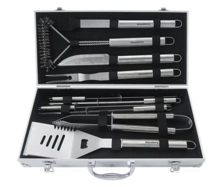 Set pribora za roštilj, 10 dijelova, nehrđajući čelik, Klausberg KB7901