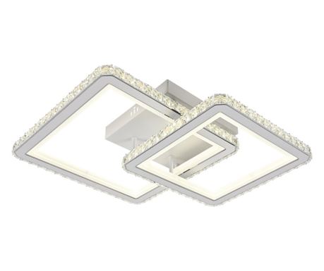 Lustra LED RFAN, Model R9005/1+1, cu Telecomanda, 3 Tipuri de Lumina, Intensitate Reglabila, 146W, Alb