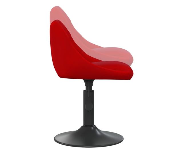 Vrtljivi jedilni stoli, 2 kosa, vinsko rdeča, žamet