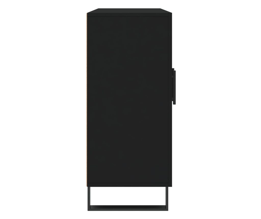 Ormarić za pohranu, crna, 90x34x80 cm, kompozitno drvo - 7