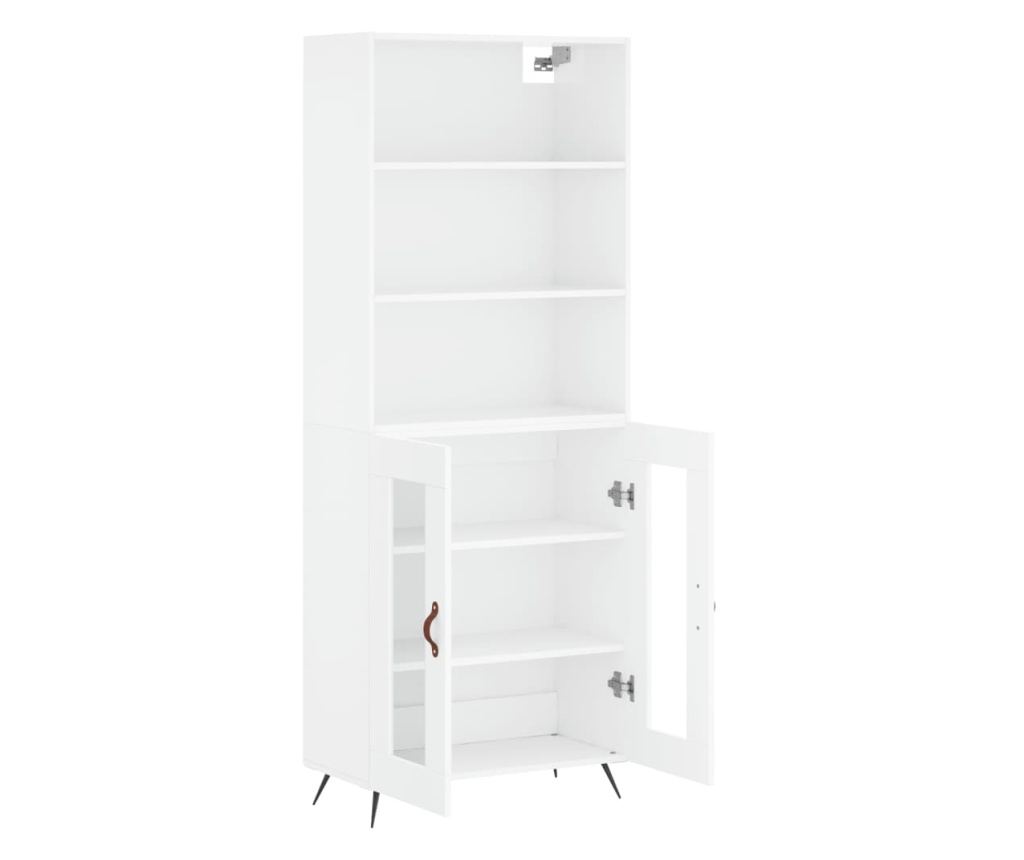 Visoki ormar, bijeli ekstra sjajni, 69,5x34x180 cm, kompozitno drvo - 4
