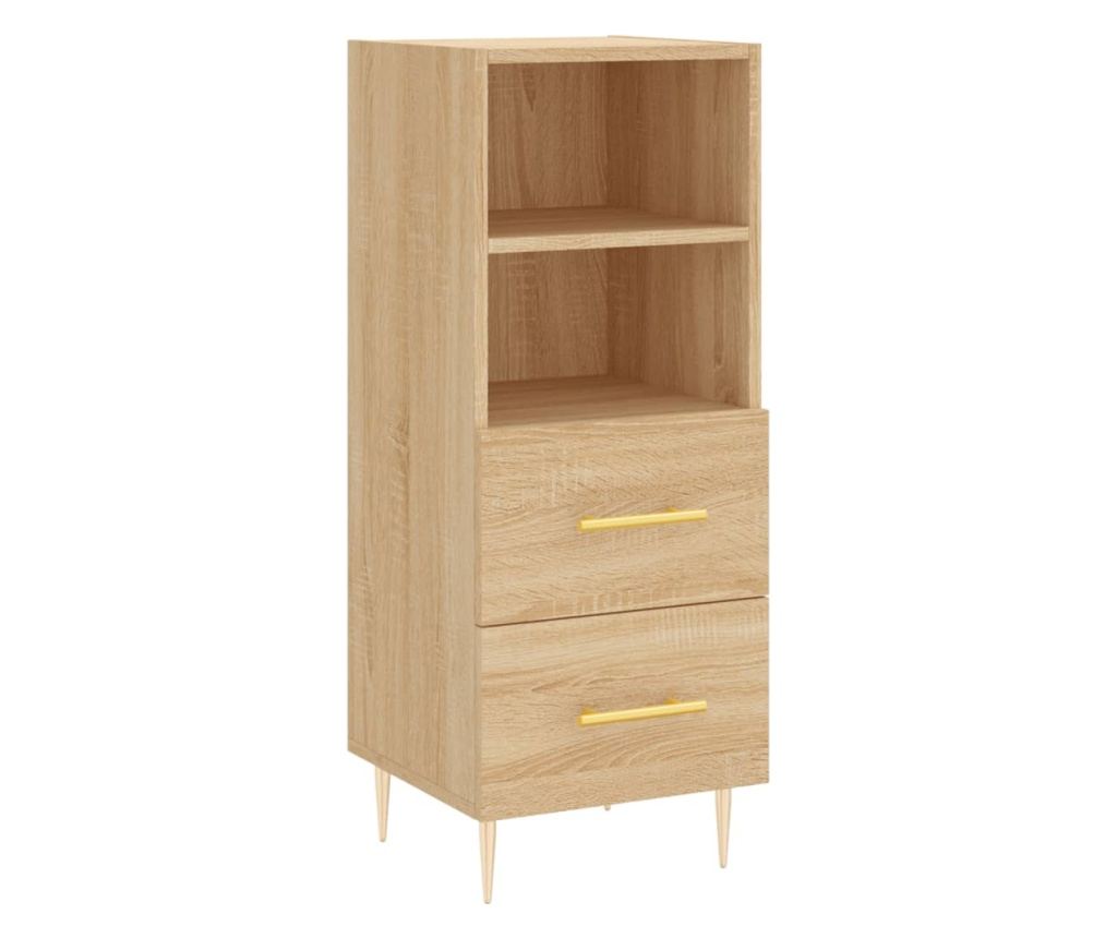 Visoka ormar, hrast sonoma, 34,5x34x180 cm, obrađeno drvo - 5
