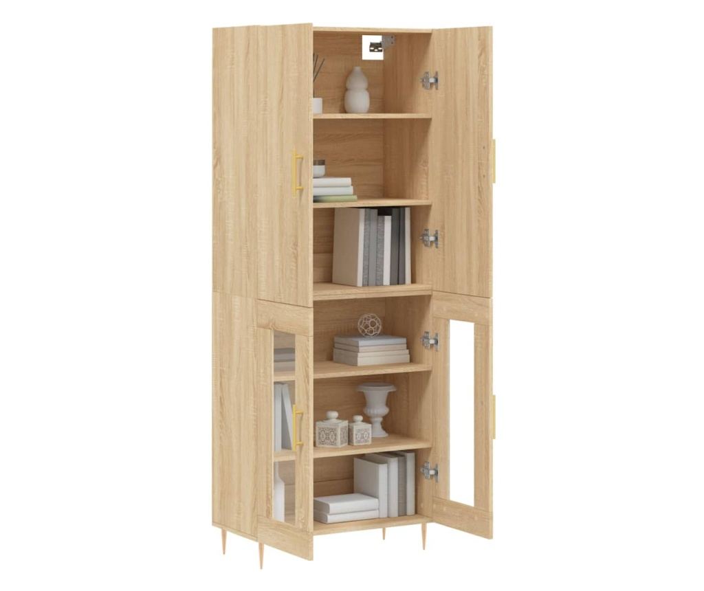 Visoka ormar, hrast sonoma, 69,5x34x180 cm, kompozitno drvo - 3