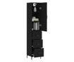 Visoka crna vitrina, 34,5x34x180 cm, obrađeno drvo thumbnail 3