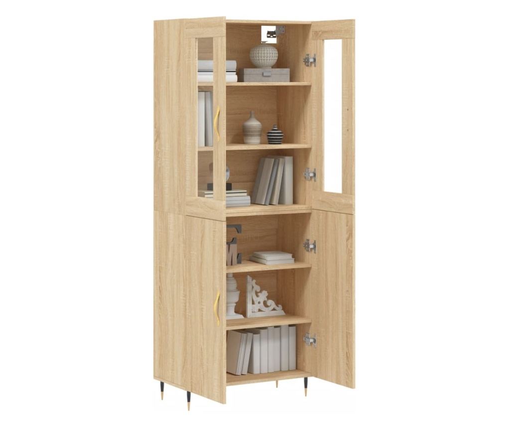 Visoka ormar, hrast sonoma, 69,5x34x180 cm, kompozitno drvo - 3