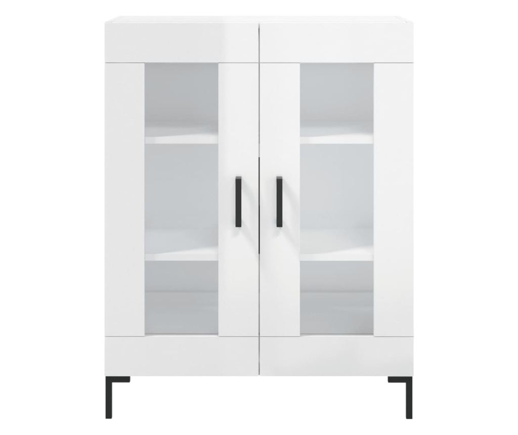 Visoka ormar, bijela visokog sjaja, 69,5x34x180 cm, kompozitno drvo - 8