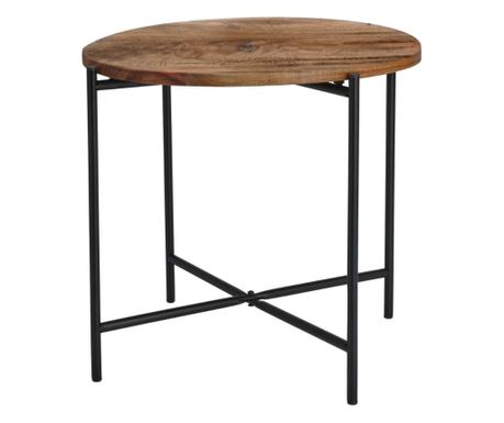 Klub stolić od akacijevog drva i metala, promjer 45 cm, visina 38 cm - Trends 4 You