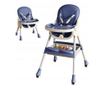 Scaun de masa pentru bebelusi si copii Cyrax, cu roti, telescopic, pliabil, masuta reglabila, suport picioare, scaun invelis pie