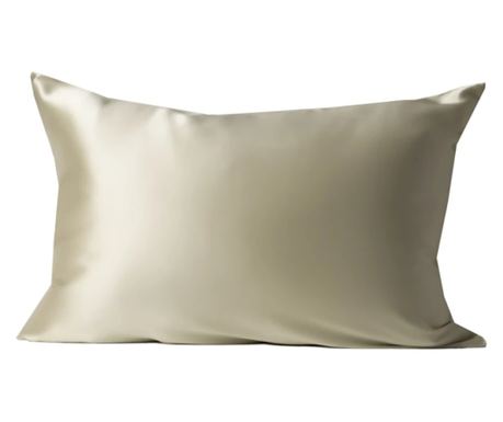Față de pernă mătase, BUTTERFLY, 22 momme, Grade 6A, 50х70 cm, Bej lună