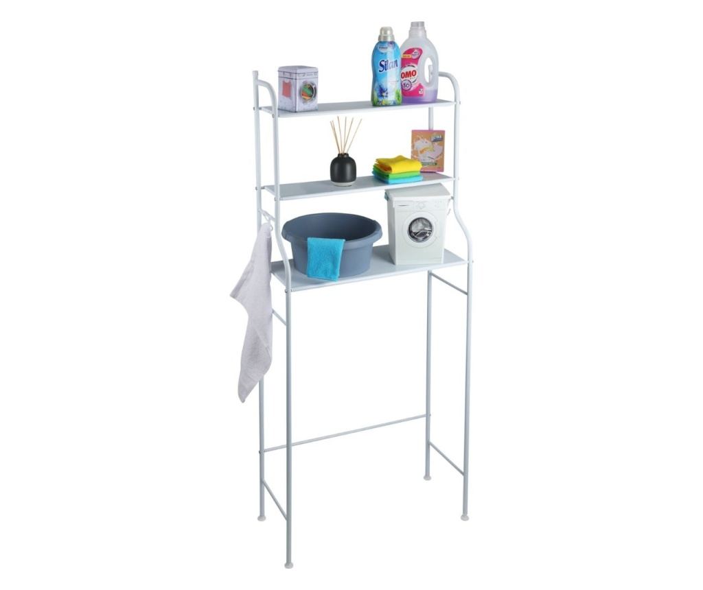 Kovinsko stojalo za shranjevanje, 3 police, za pralni stroj, Storage Solutions, 65x38x185 cm - 3