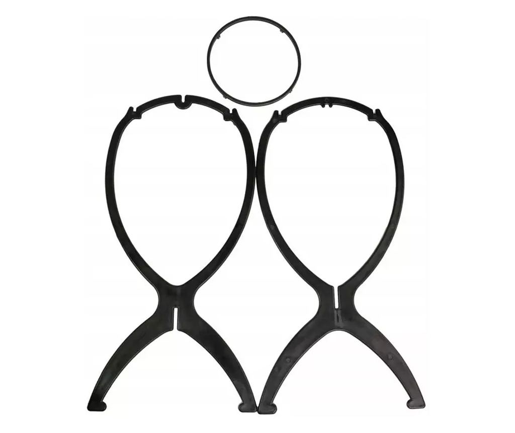 Suport perucă, negru, Gonga® Negru - 2