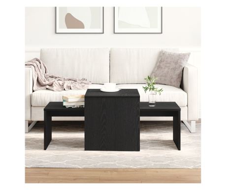 Stolovi za slaganje Crni hrast 100 x 48 x 40 cm