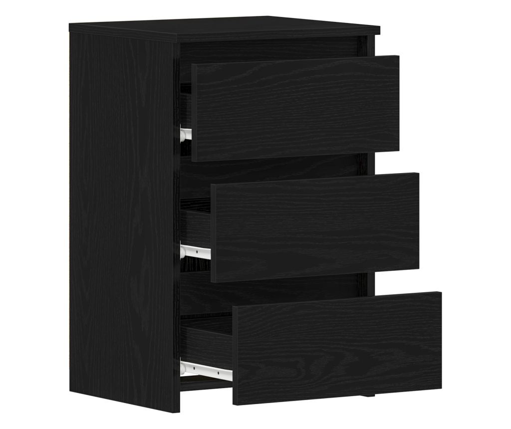 Noćni ormarić s ladicom 2 kom Crni hrast 40 x 35 x 62,5 cm - 7