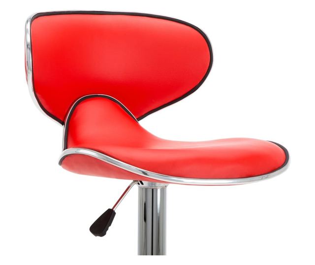 Barski stoli, 2 kosa, rdeči, umetno usnje