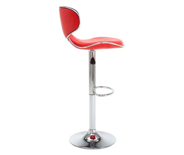 Barski stoli, 2 kosa, rdeči, umetno usnje