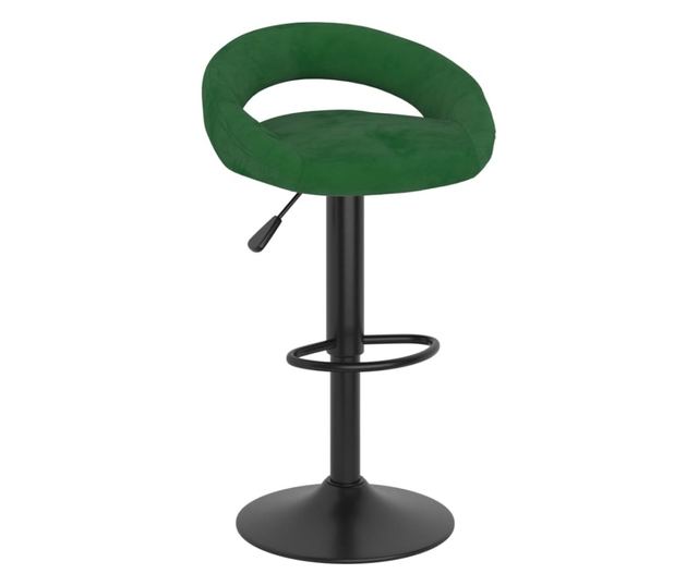 Barski stoli, 2 kosa, temno zelena, žamet