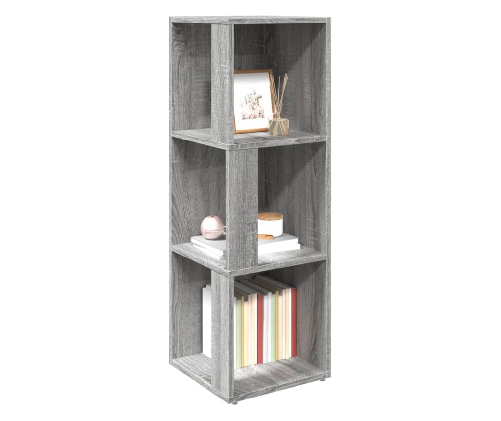 Ъглов шкаф, сонома сиво, 33x33x100 см, композитно дърво - 4