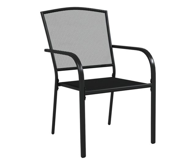 Градински комплект за хранене, 3 части, антрацит, стомана