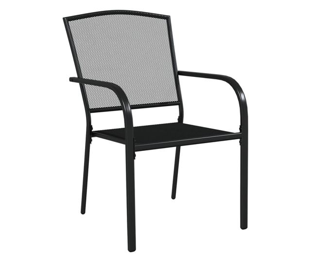 Градински комплект за хранене, 3 части, антрацит, стомана